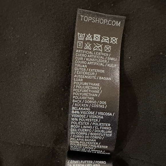 Topshop Moto Faux Leather Jacket - Picture 7 of 7